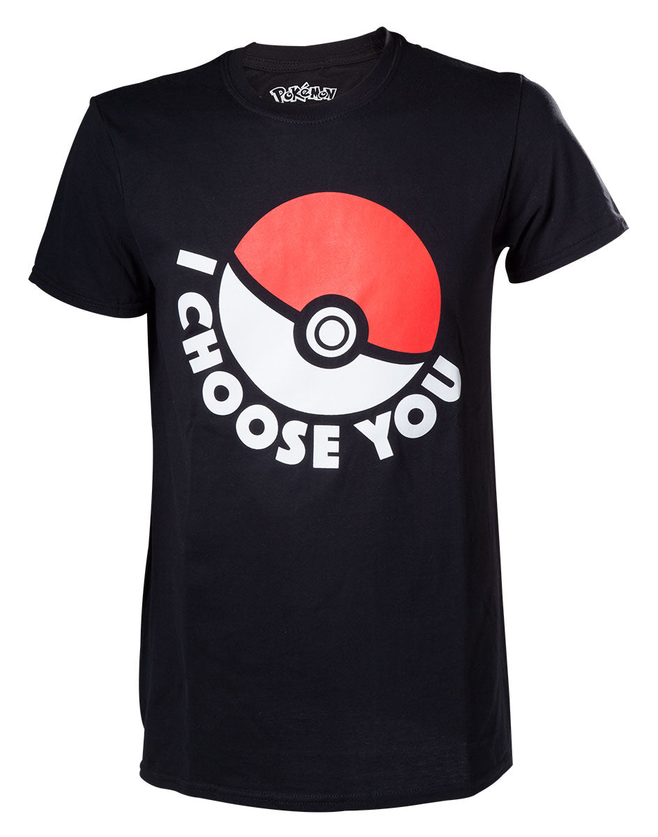 Pokémon - I Choose You Black T-Shirt - S