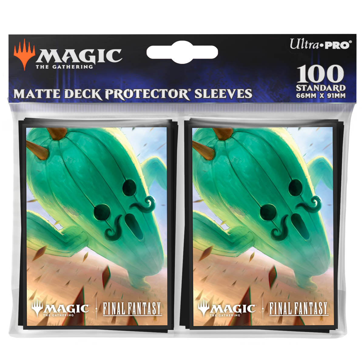 Ultra Pro - Magic: The Gathering - Universes Beyond: Final Fantasy - Sachet de 100 protèges cartes standard Jumbo Cactuar (63 x 89 mm)