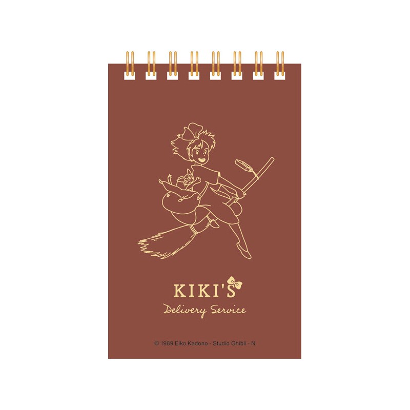 CARNET À SPIRALES GAUFFRÉ 11,5×7,2CM KIKI SUR SON BALAI - KIKI LA PET