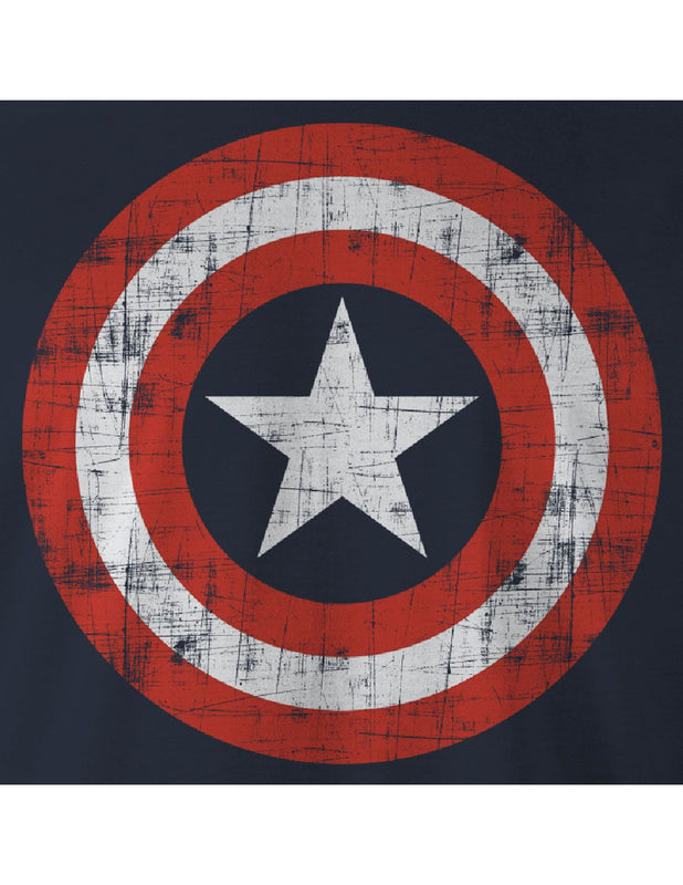 Marvel - Captain America Logo Navy Blue T-Shirt S