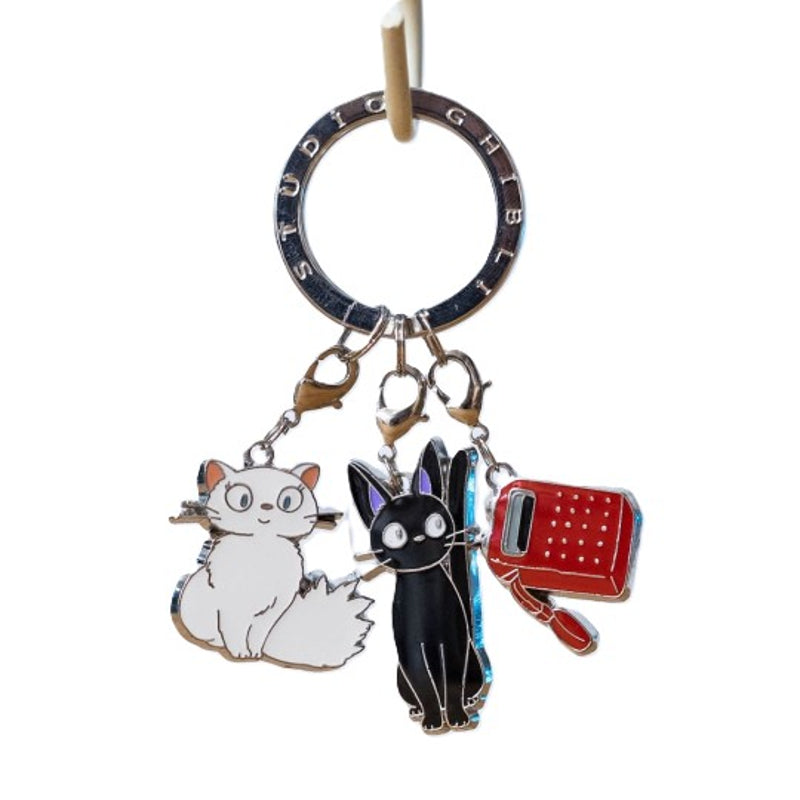 Ghibli - Kiki la petite sorcière - Porte-clés en métal Jiji, Lily et Téléphone