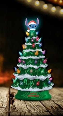 UKONIC - Lilo et Stitch - Sapin de Noël lumineux en céramique 30cm - flash vidéo