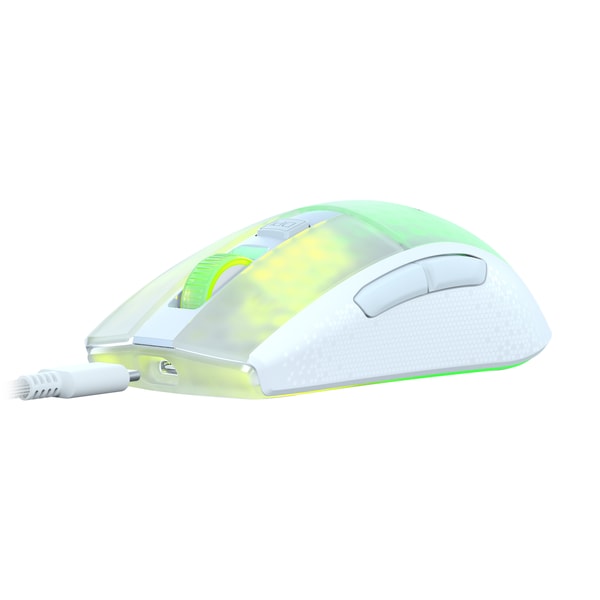 Roccat - Souris de jeu optique RGB sans-fil et légère Burst Pro Air Blanche - flash vidéo