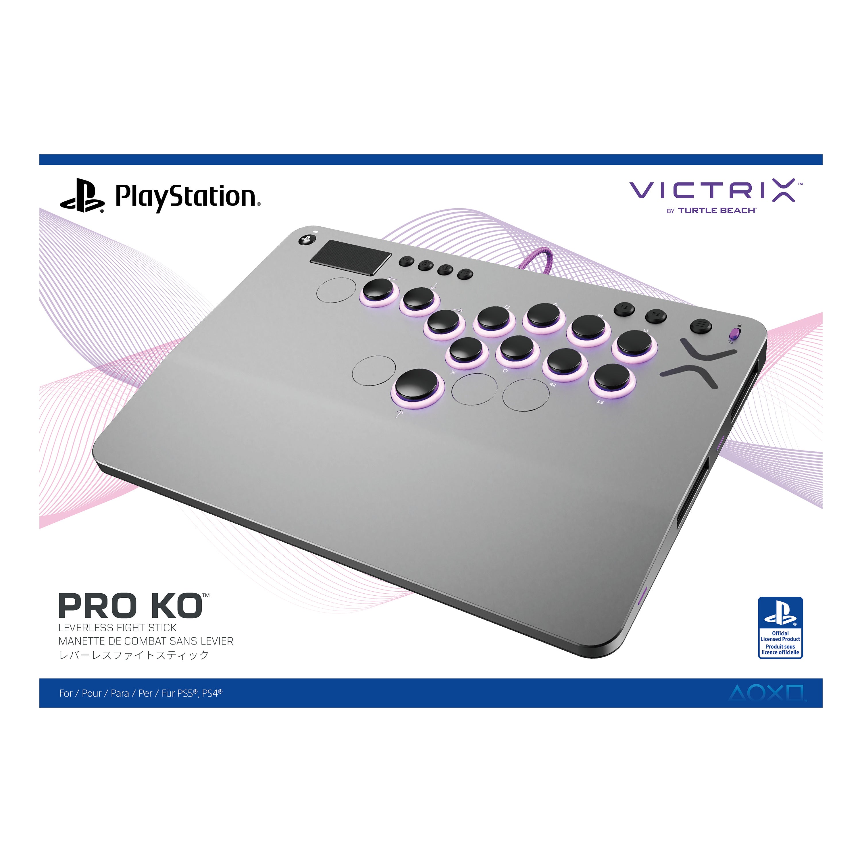 Turtle Beach - Manette de combat sans levier Victrix Pro KO pour PS5, PS4 et Windows 10/11