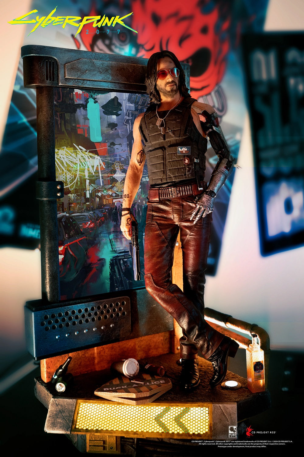 PureArts - 1:4 Scale Statues - Cyberpunk 2077 - Johnny Silverhand Statue 53cm - flash vidéo
