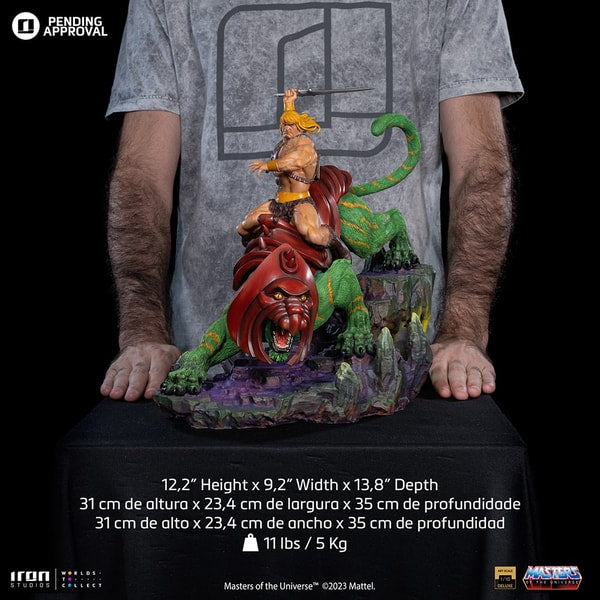 Iron Studios - Art Scale 1/10 - Les Maîtres de l'Univers - Musclor et Gringer Statue 31cm - flash vidéo