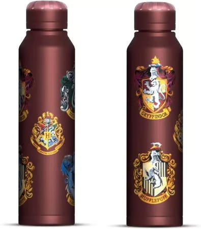 Harry Potter - Bouteille d'eau en métal slim "Blasons" 530ml