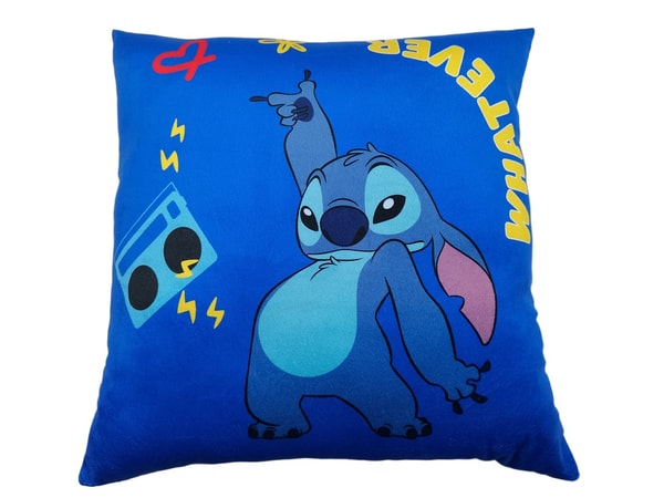 Lilo et Stitch - Coussin double face Stitch "Nope" (40x40cm) - flash vidéo