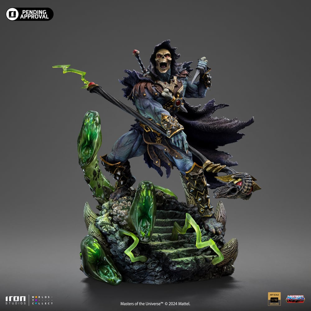 Iron Studios - Deluxe Art Scale 1/10 - Les Maîtres de l'univers - Skeletor Unleashed Statue 23cm - flash vidéo