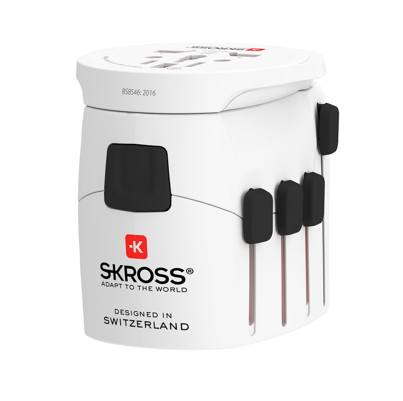SKROSS - World Travel Adapter with Ground Plugs 7.0 AMP, with Schuko Topko Top