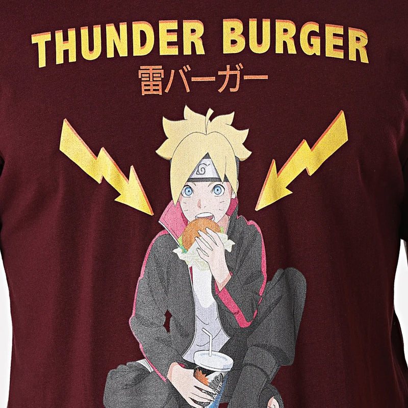 Boruto - Logo Thunder Burger T-Shirt Bordeaux - L
