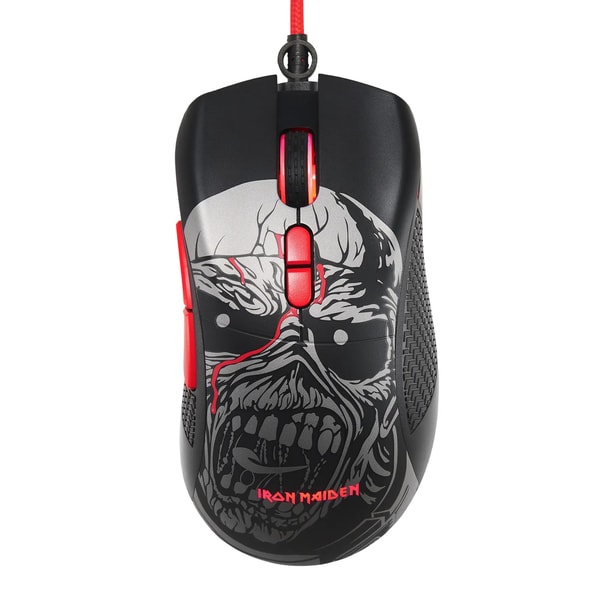 Subsonic - Iron Maiden - Souris de jeu filaire LED Piece Of Mind - flash vidéo
