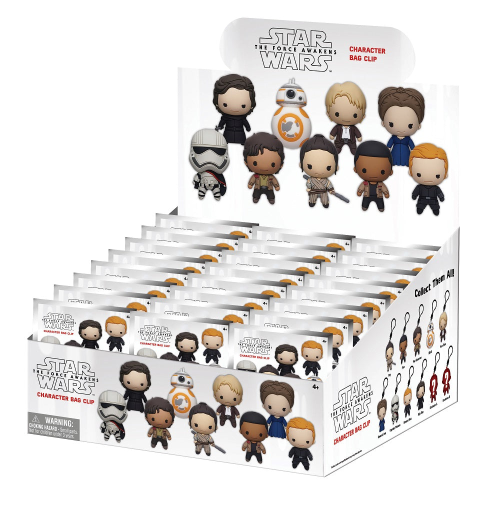 Star Wars - Le Réveil de la Force - Assortiment en blind box de figurines de sac de collection en mousse (Série 1) (24 pcs) - flash vidéo