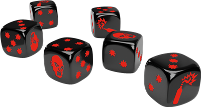 Zombicide : Dés Spéciaux Noirs et Blanc