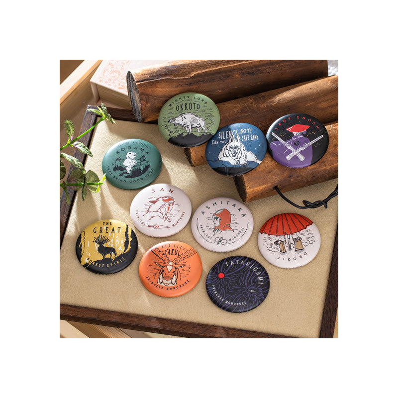 COLLECTION DE BADGES VINTAGE 10 PCS - PRINCESSE MONONOKÉ