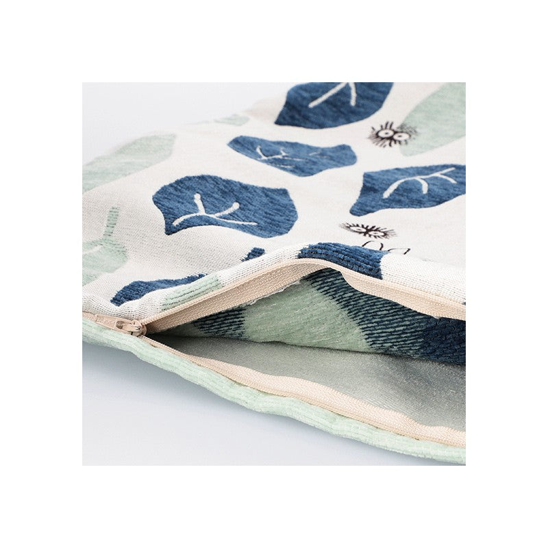 COUSSIN TOTORO FEUILLES BLEUES ET VERTES 45X45 CM - MON VOISIN TOTORO