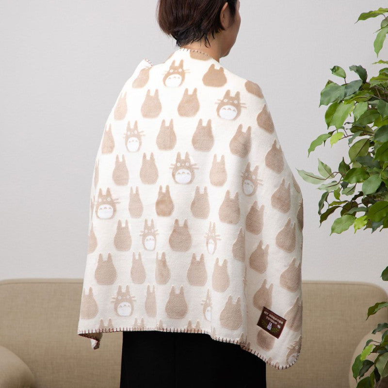 COUVERTURE MOIRÉE TOTORO SILHOUETTE 70X100 CM - MON VOISIN TOTORO