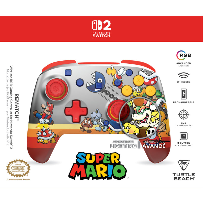 Turtle Beach - Manette sans fil Rematch Koopa Troop pour Nintendo Switch 2, Nintendo Switch, Nintendo Switch Lite et Nintendo Switch modèle OLED
