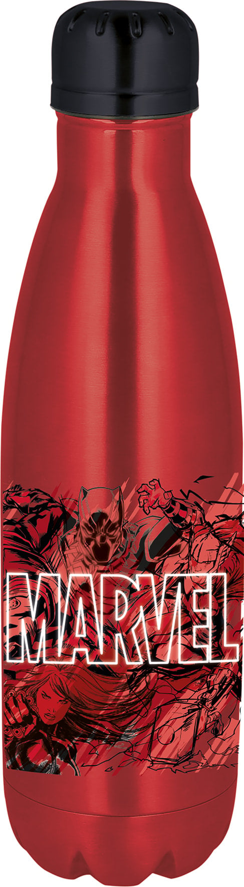 Marvel - Bouteille d'eau en acier inoxydable Marvel Pattern - 780ml - flash vidéo
