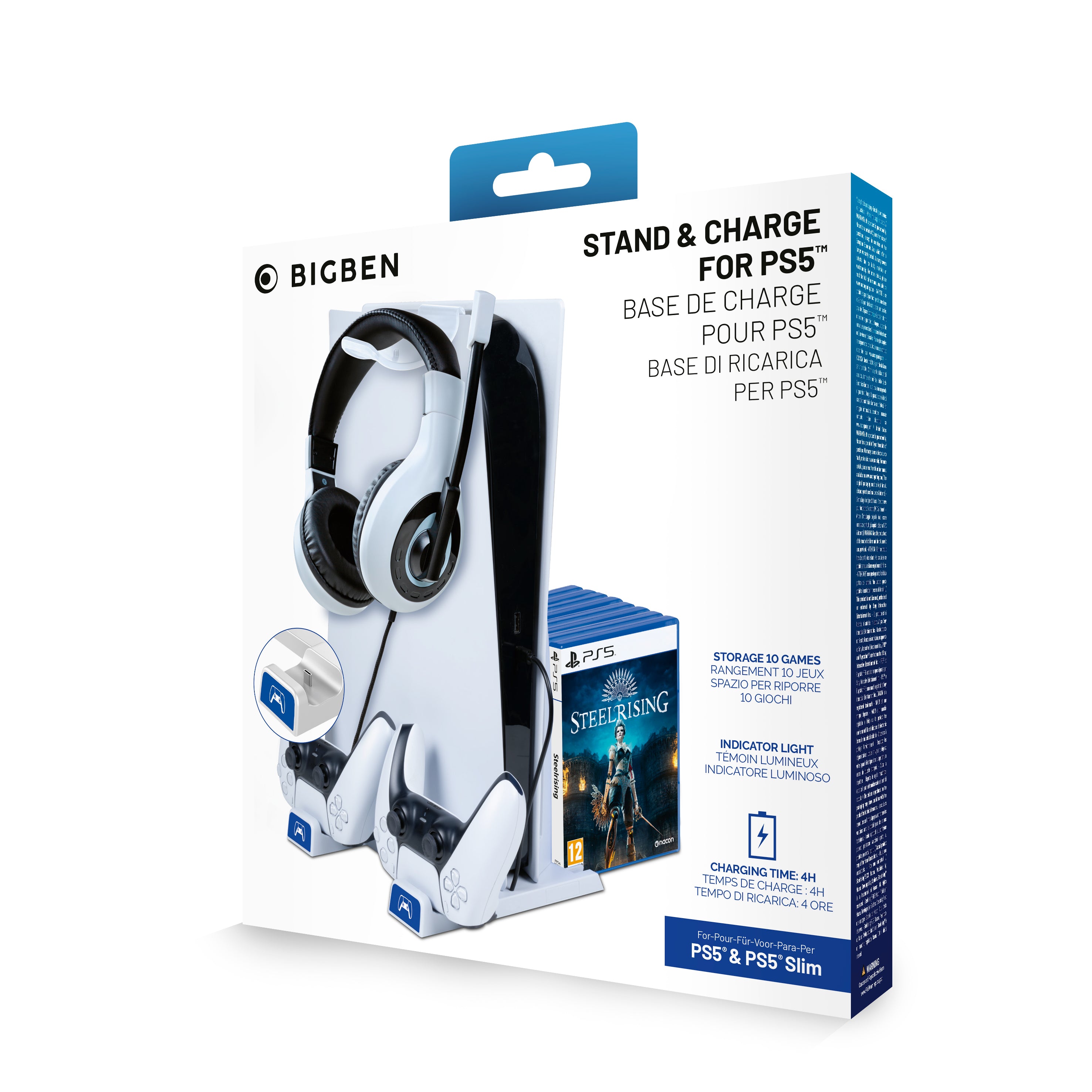 BigBen - Base de charge manettes et de rangement pour PS5/PS5 Slim