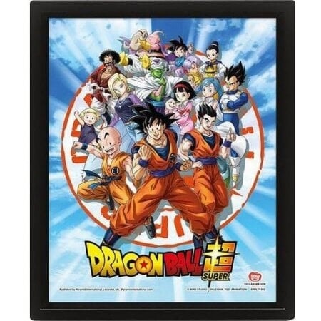Dragon Ball Super - "Z Fighters" Cadre 3D Lenticulaire 26x20cm