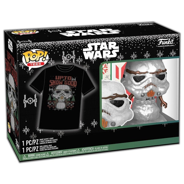 Funko Pop! & Tee: Star Wars - Holiday Stormtrooper (Metallic) - XL - flash vidéo