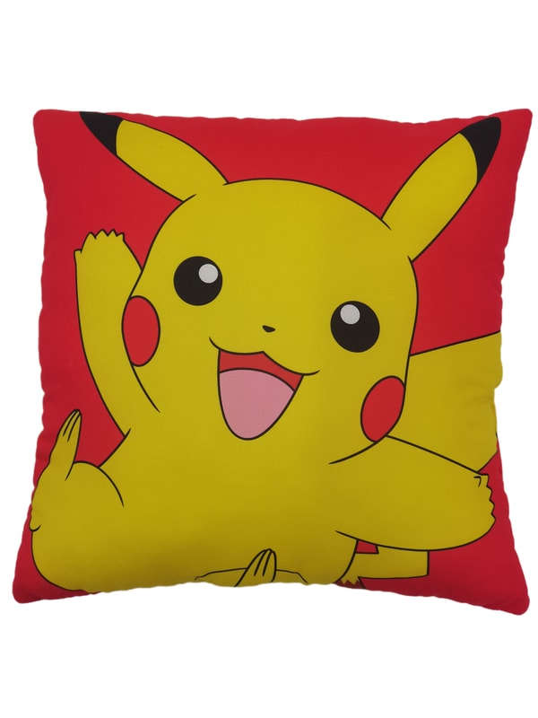 Pokémon - Coussin double face Pikachu et Carapuce (40x40cm) - flash vidéo
