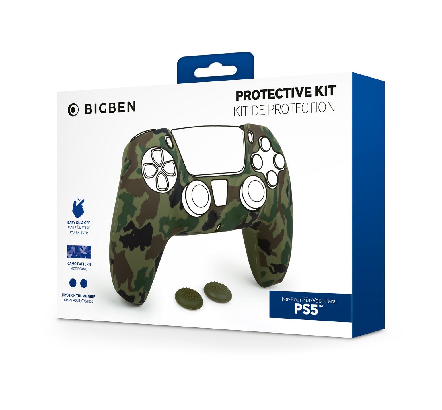 BigBen - Kit de protection en silicone camo pour manette Dualsense et joysticks