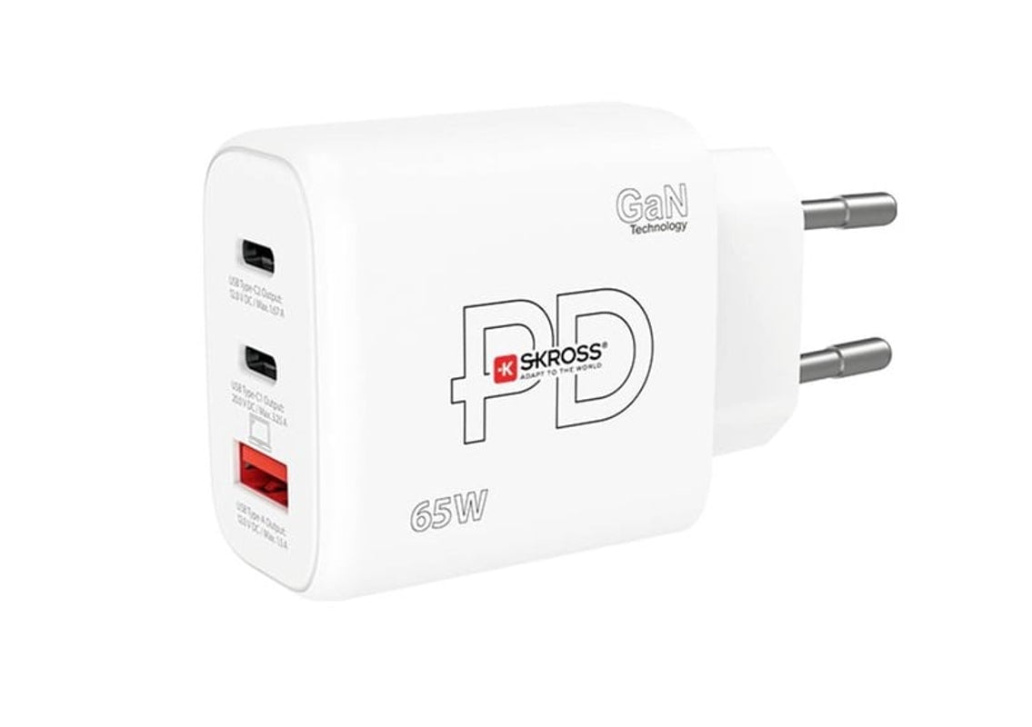 Skross - Chargeur secteur 65PD + USB A + USB C (x2)