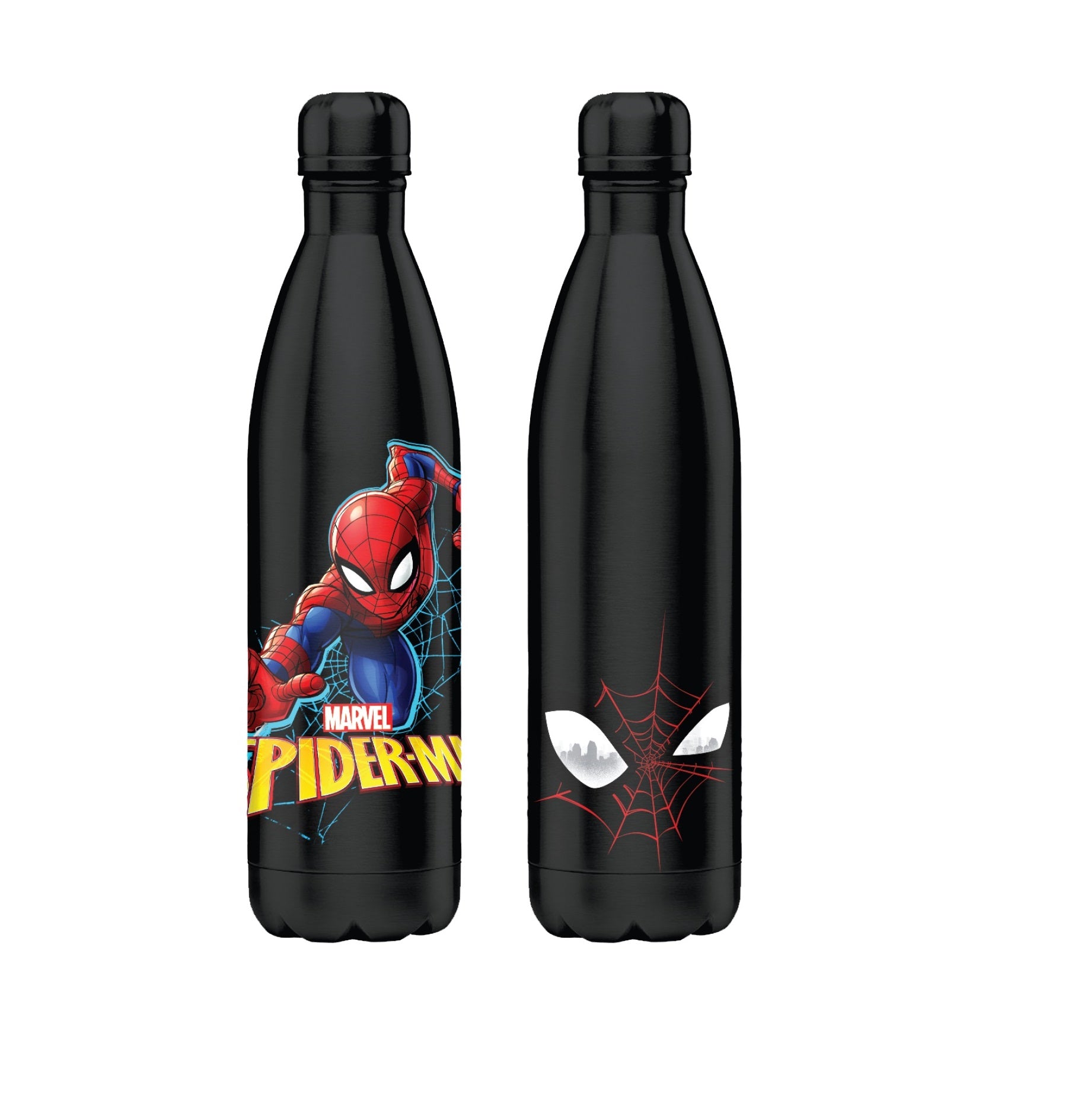 Marvel - Bouteille d'eau en acier inoxydable Spider-Man - 500ml - flash vidéo
