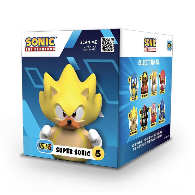 Numskull - Best of TUBBZ Boîte Canard de bain - Sonic le Hérisson - Super Sonic - 9cm