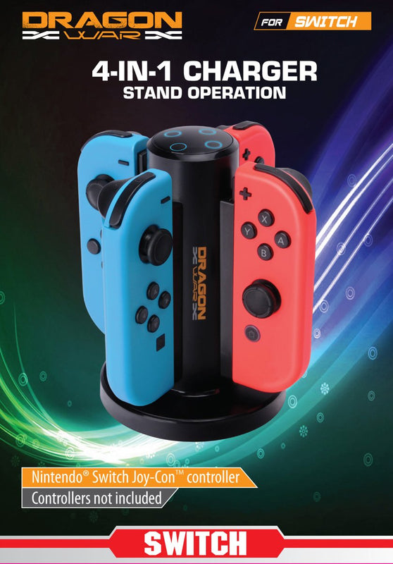 Dragonwar Nintendo Switch 4-in-1 Chargeur JOYCON Stand Nintendo Switch Lite