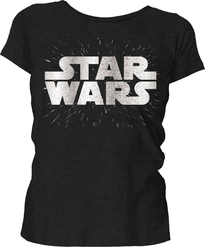 Star Wars - Silver Logo Black Women T-Shirt S