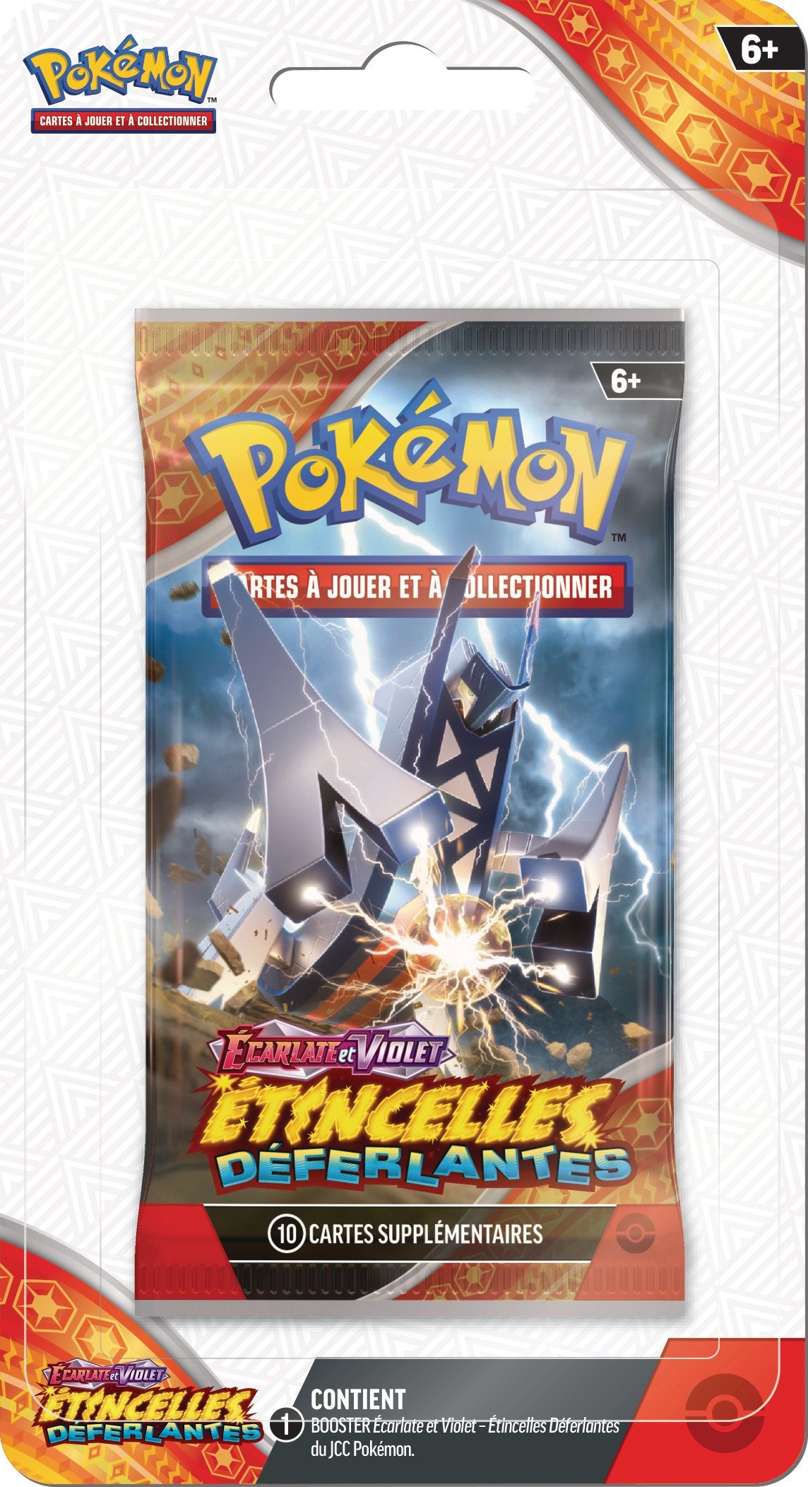 Pokémon JCC - Écarlate et Violet - Pack de Booster Blister EV08 Étincelles Déferlantes (1 Booster aléatoire) - flash vidéo