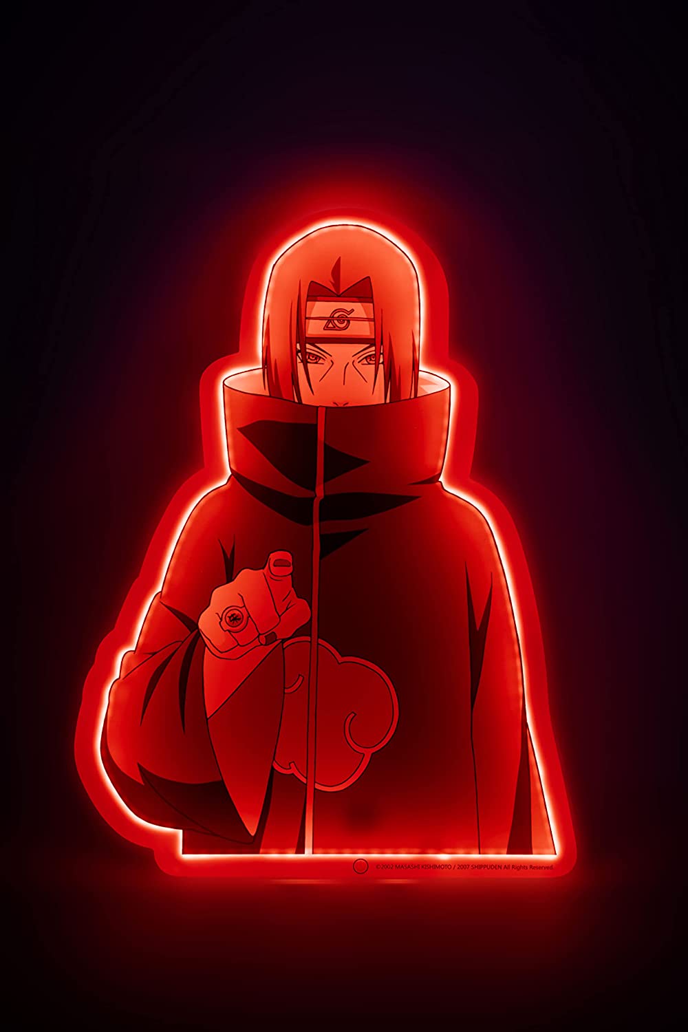 Naruto Shippuden - Applique murale néon Itachi Uchiwa