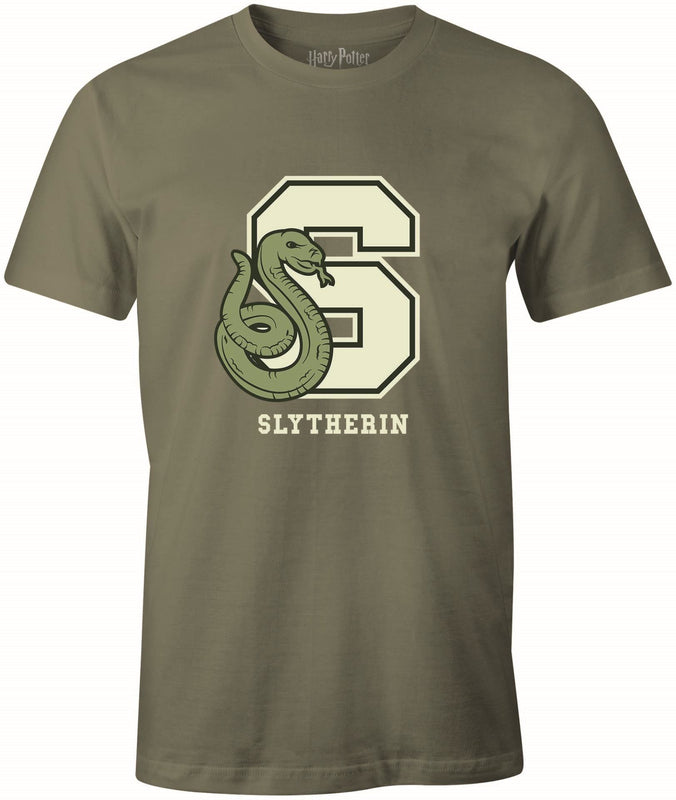 Harry Potter - T-shirt Kaki Hommes - S Serpentard - XL