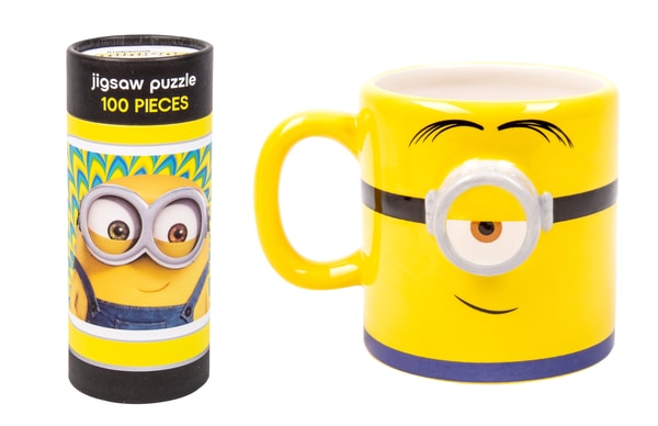 Minions - Coffret Mug 3D Stuart et puzzle - flash vidéo