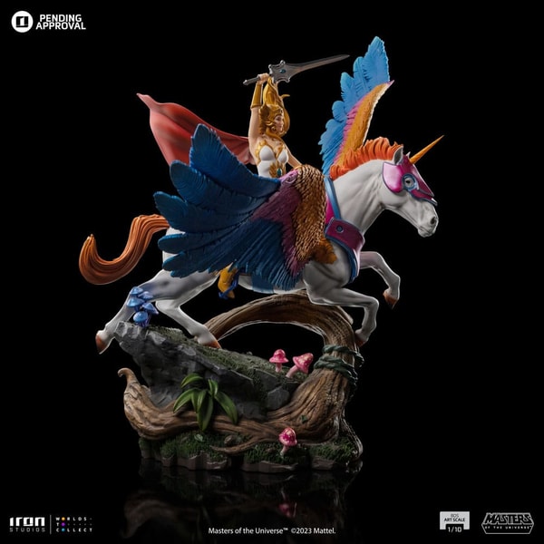 Iron Studios - BDS Art Scale 1/10 - Les Maîtres de l'Univers - She-Ra et Fougor Statue 42cm - flash vidéo