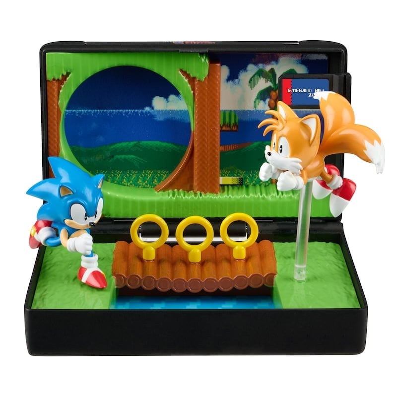 Console Heroes - Mega Drive - Sonic the Hedgehog 2 (Green Hill Zone) Diorama 7cm