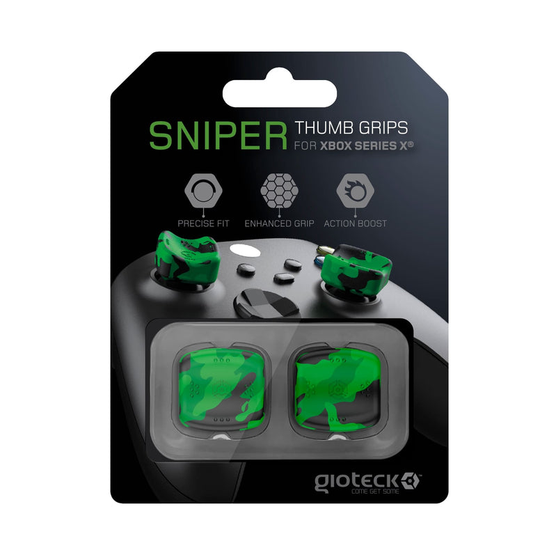 Gioteck - Reposes Pouce (Thumb Grips) Sniper Vert camouflage pour Xbox Series