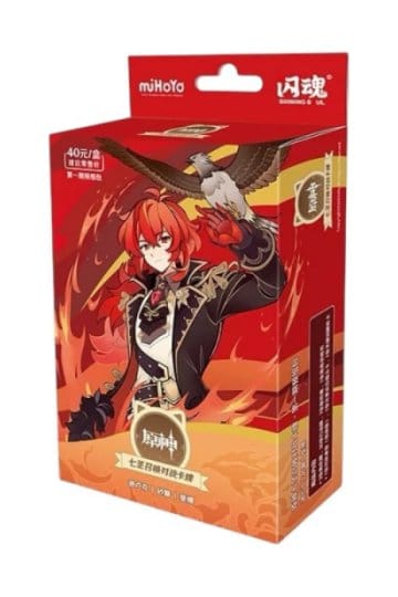 Genshin Impact Jeu de Cartes à Collectionner - Pre-Build Starter Deck 01 - Diluc - Series 1 *Version Chinoise*