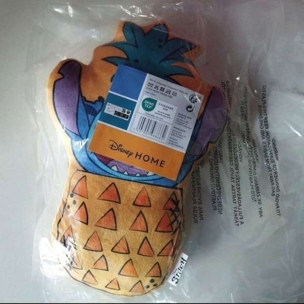Lilo et Stitch - Coussin en Velboa en forme de Stitch Ananas - flash vidéo