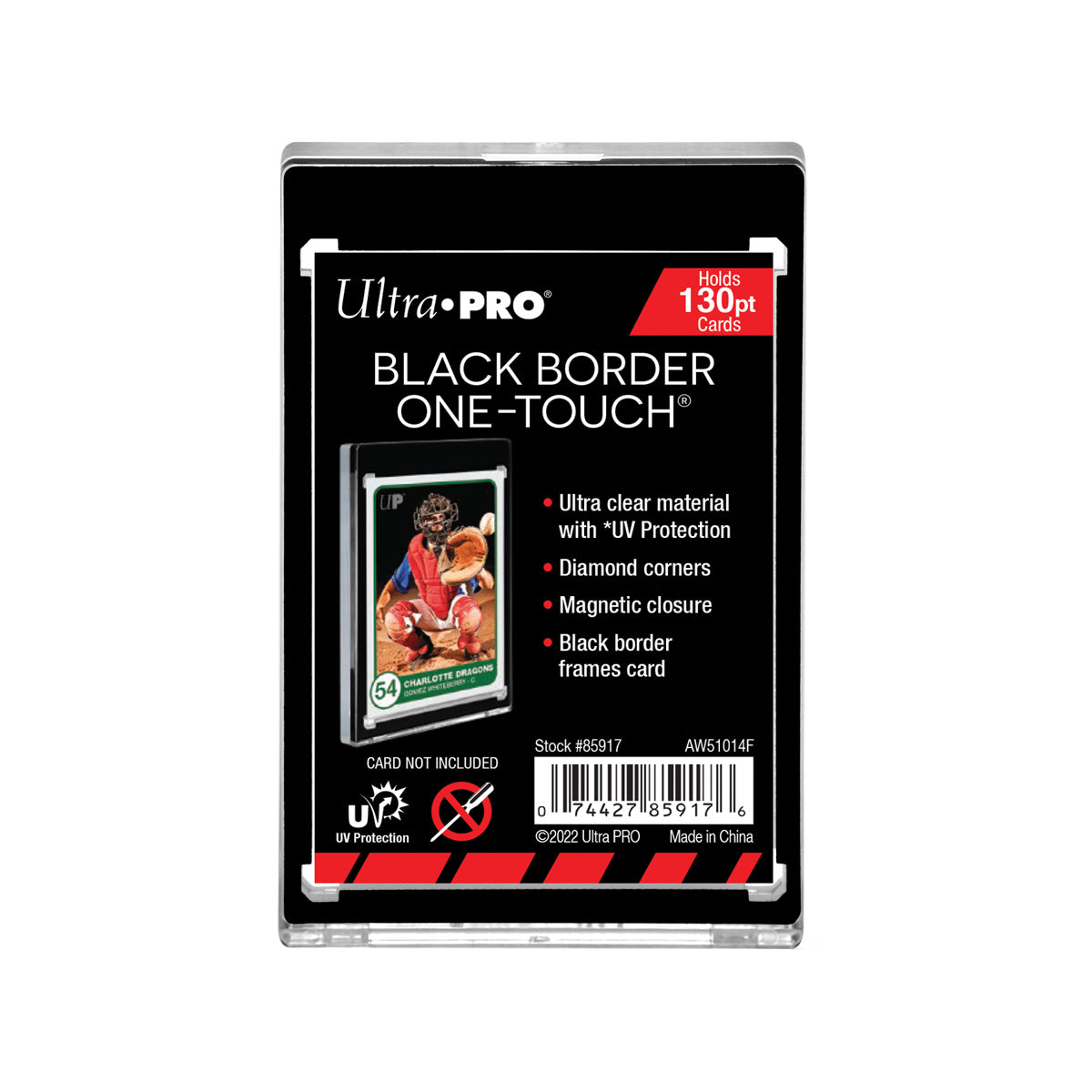 Ultra Pro - Support magnétique UV ONE-TOUCH 130PT avec bordure noire - flash vidéo