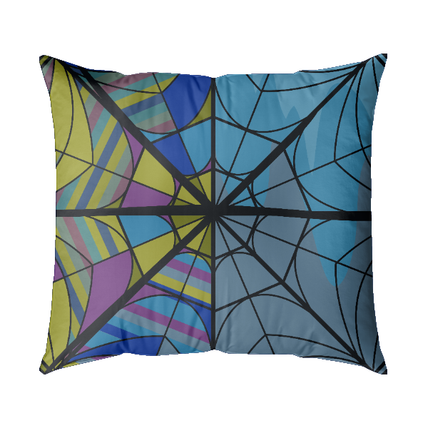 Netflix - Mercredi - Coussin - Fenêtre colorée - flash vidéo