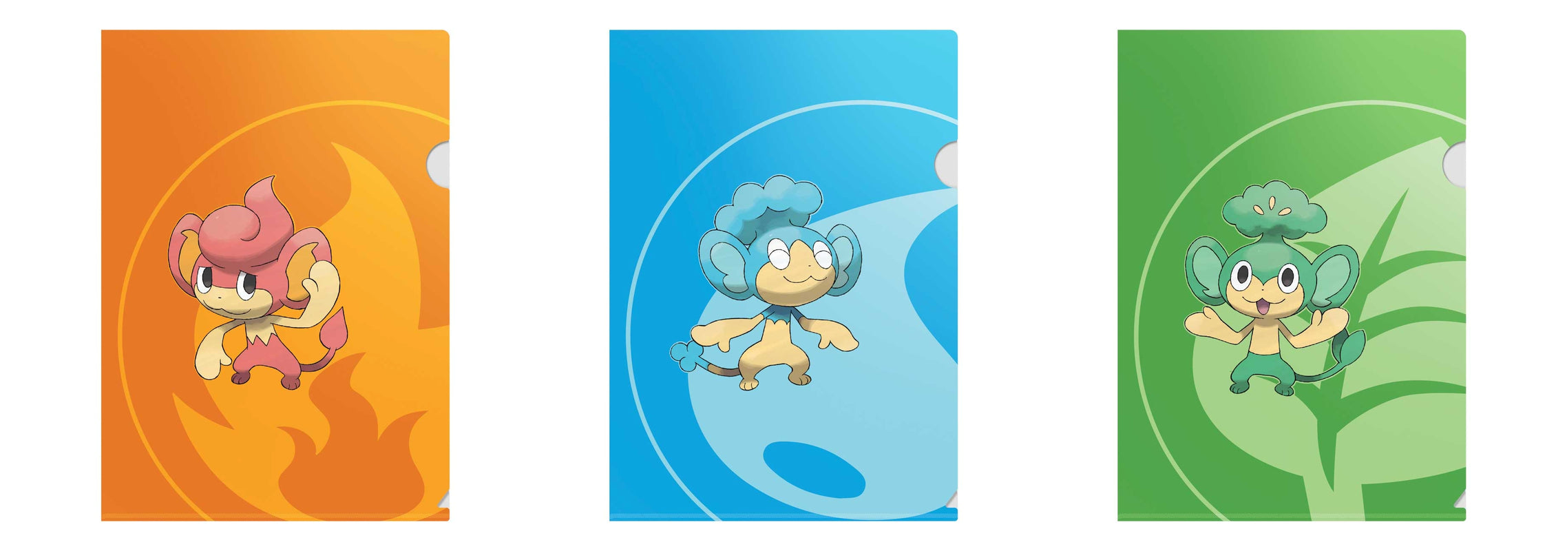 Ultra Pro - Pokémon JCC - Lot de 3 fardes de tournoi figurant Flamajou, Feuillajou et Flotajou