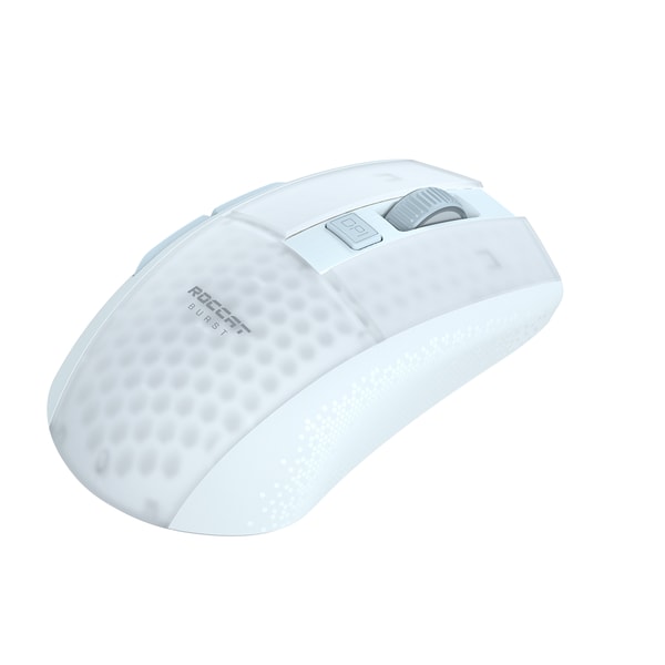 Roccat - Souris de jeu optique RGB sans-fil et légère Burst Pro Air Blanche - flash vidéo