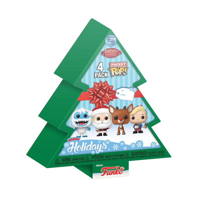 Funko Pocket Pop! Keychain 4-Pack: Rudolph - Tree Holiday Box