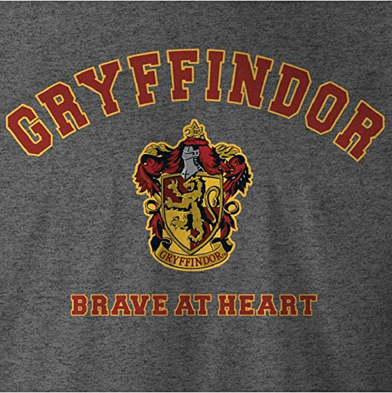 Harry Potter - T-Shirt Anthracite Chiné Gryffondor "Brave at Heart" - XL