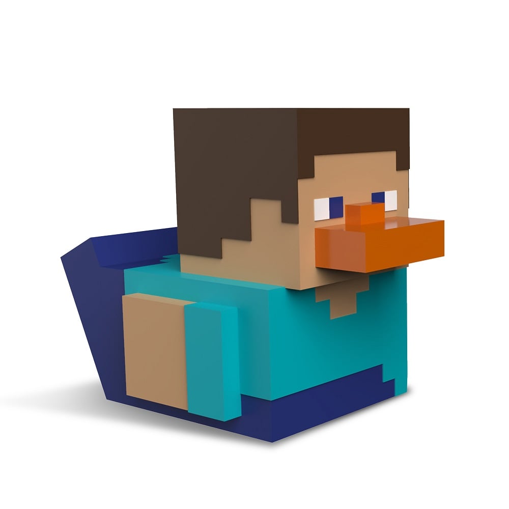 Numskull - TUBBZ Canard de bain - Minecraft - Steve (Première Édition) - 9cm - flash vidéo
