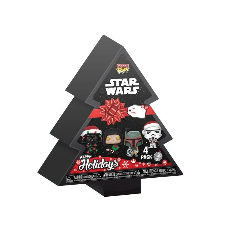 Funko Pocket Pop! 4-Pack: Star Wars - Happy Holiday Tree Box - flash vidéo